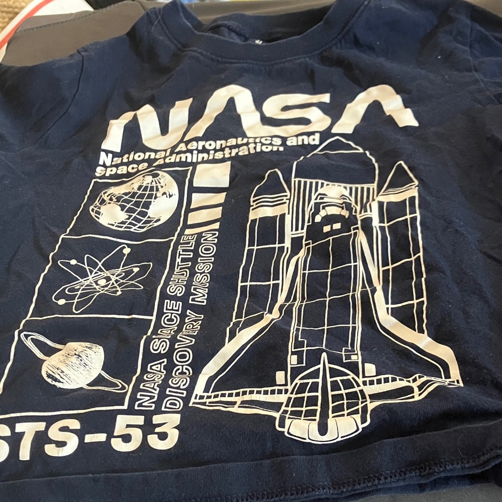 H&M Kids Dark Blue NASA Graphic Tee 2-4 years